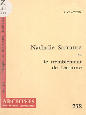 cover image of Nathalie Sarraute